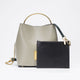 Women bucket bag contrast tone crossbody satchel purse