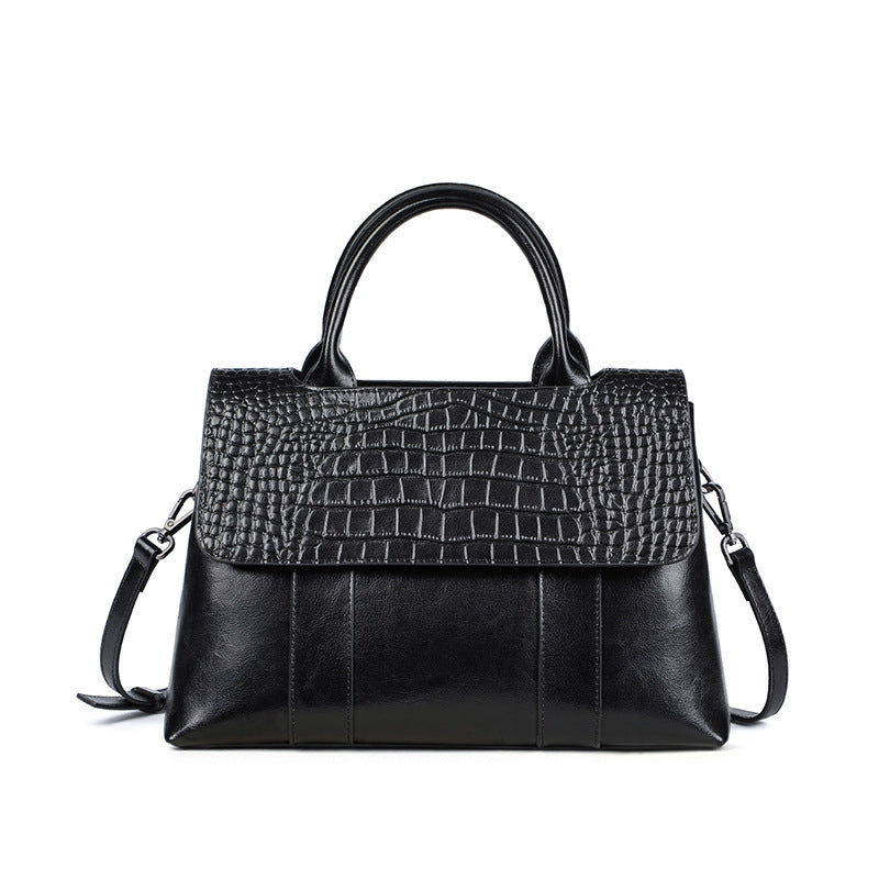 Women tote crossbody bag genuine leather crocodile