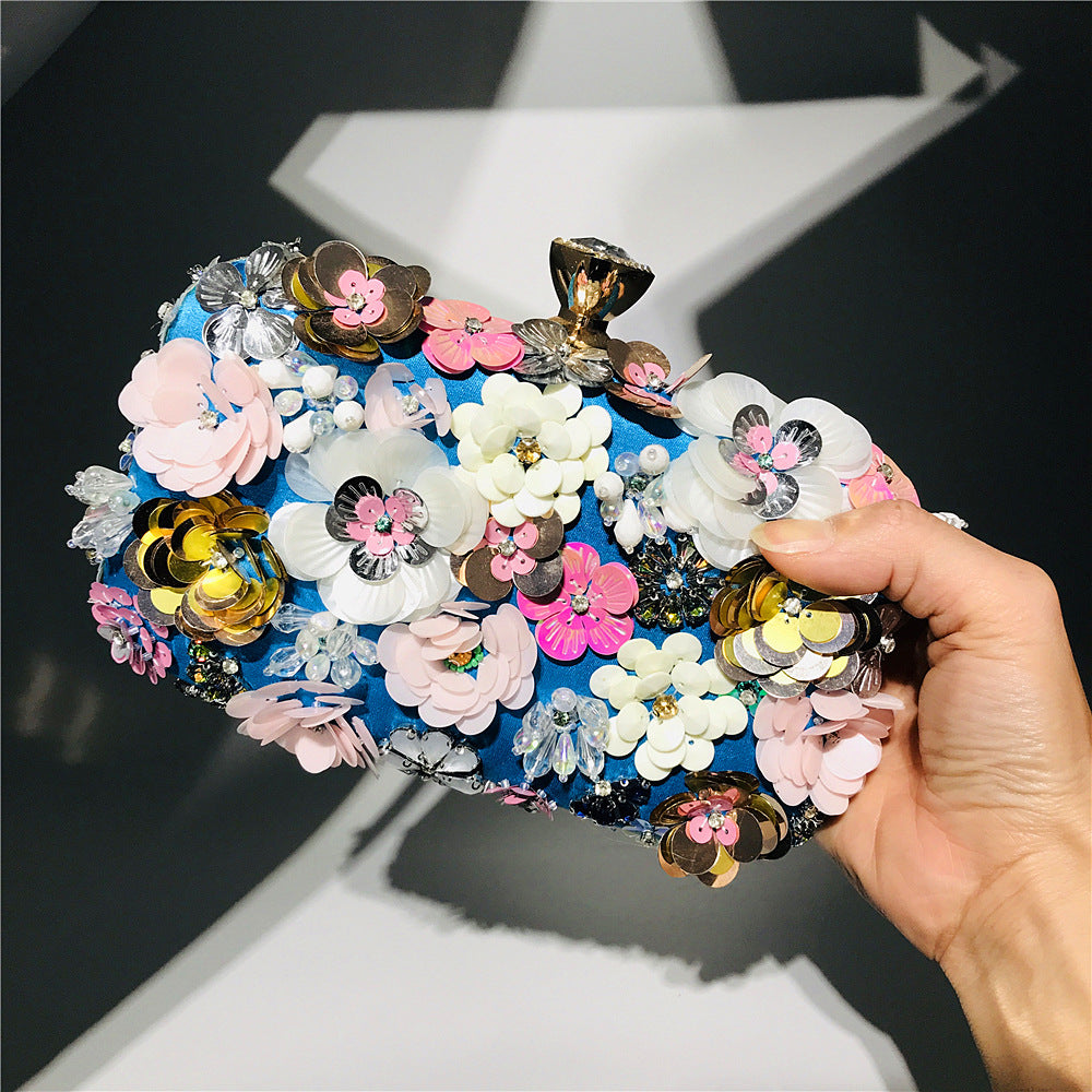 Colorful floral clutch purse evening bag for women formal party handbag