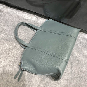 Genuine leather bag cowhide shoulder tote purse
