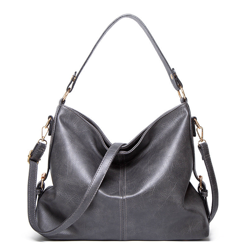 Causal hobo bag for women vegan leather with crossbody long strap in tan, blue, grey, black