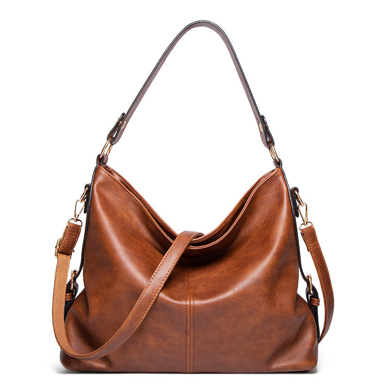 Causal hobo bag for women vegan leather with crossbody long strap in tan, blue, grey, black