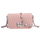 Simple female bag trendy embroidery purse with diamond chain single shoulder purse