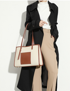Women tote bag 2022 trendy fashion simple large capacity ladies shoulder bag 8001