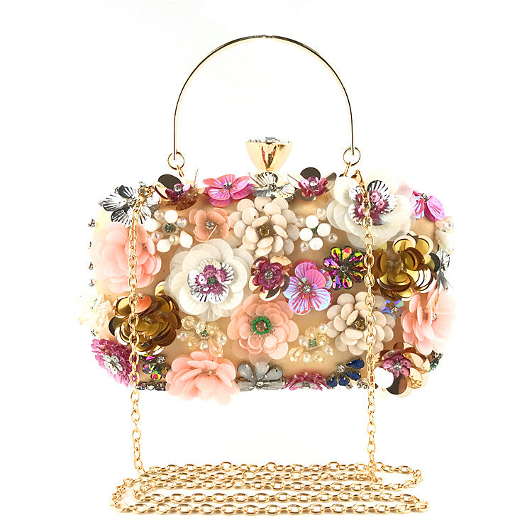 Colorful floral clutch purse evening bag for women formal party handbag