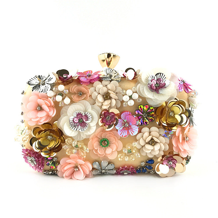 Colorful floral clutch purse evening bag for women formal party handbag