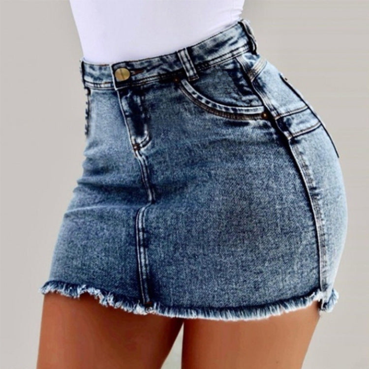 Women's Casual Denim Shorts Frayed Raw Hem Ripped Jeans Shorts