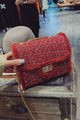 Small chain bag lock closure 2022 autumn and winter with synthetic fur decoration X9178