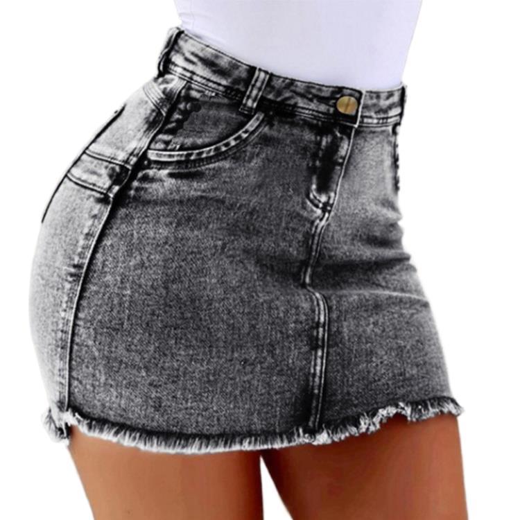 Women's Casual Denim Shorts Frayed Raw Hem Ripped Jeans Shorts