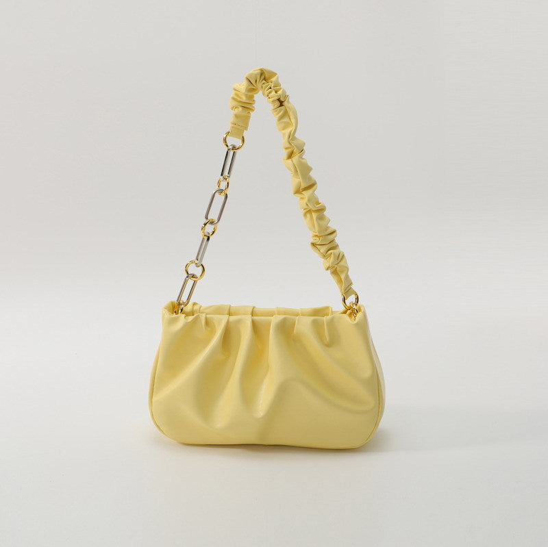 Small shoulder bag wrinkle feature with chain strap 8002