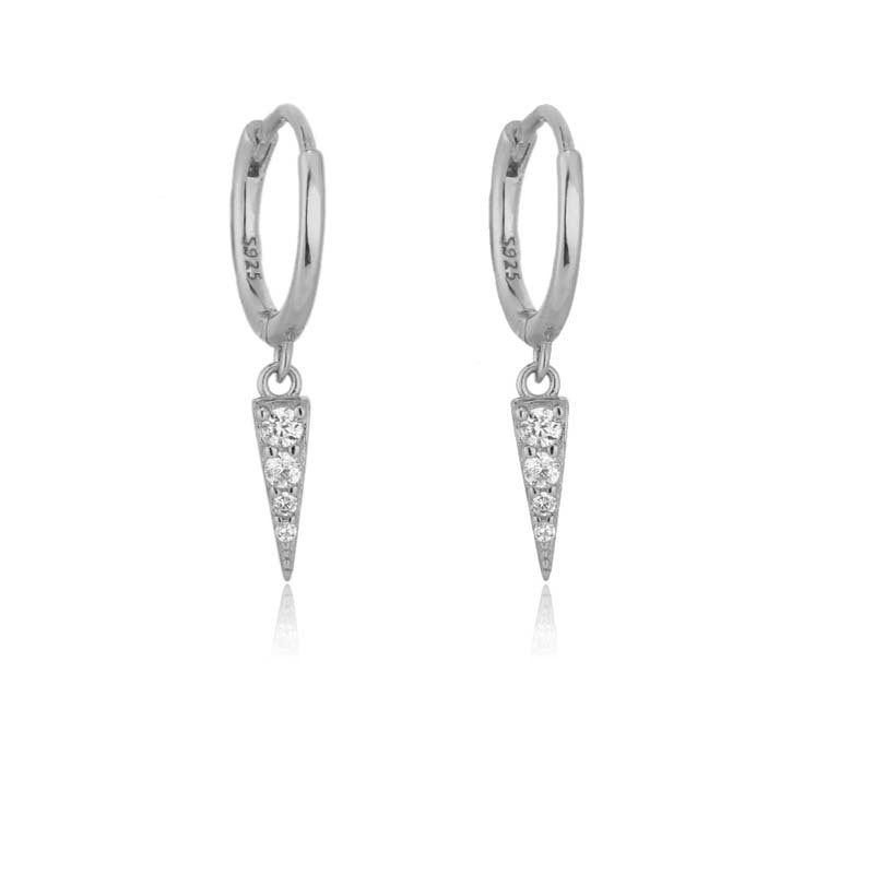 Flash diamond Triangle Cone Punk Earrings for Women ER08210501