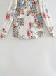 Digital Printed Butterfly Bow Blouse Top SK08210501
