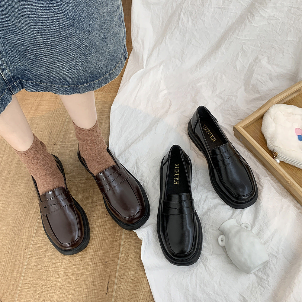 Surround Toe Leather Shoes Retro Western Loafers Style SH08210502