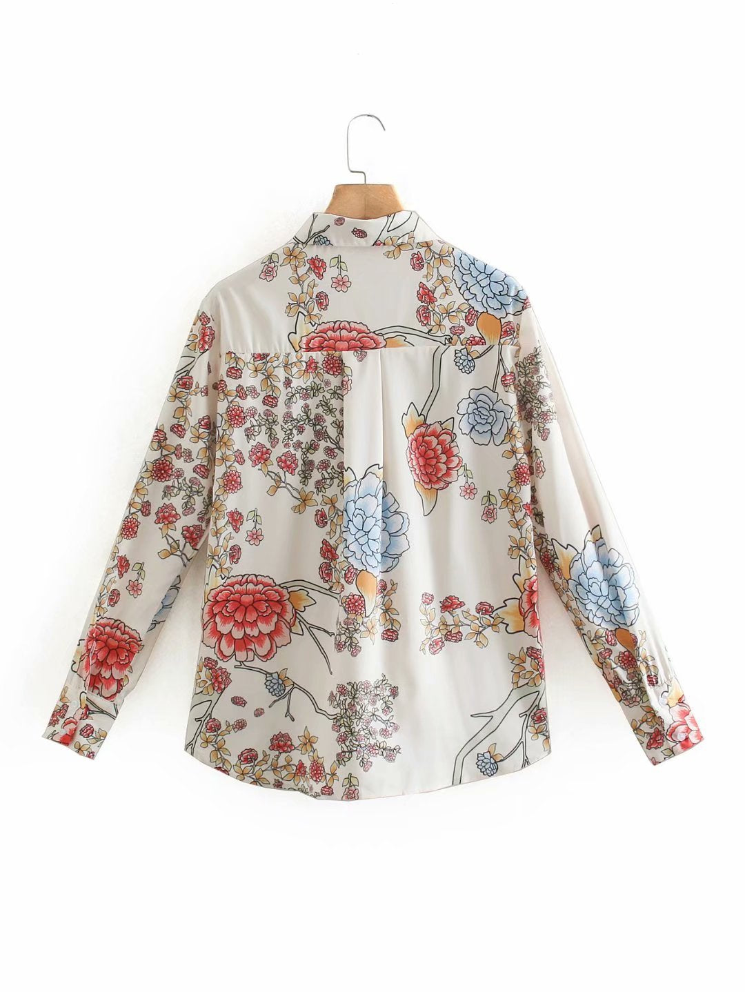 Digital Printed Butterfly Bow Blouse Top SK08210501