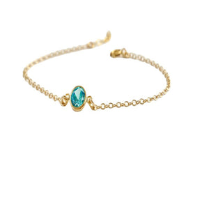 Gold-plated Bracelet Beaded with Diamond BRC08210501