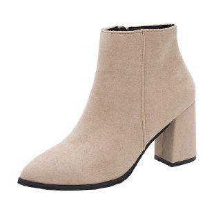 Women's Stacked Heel Ankle Bootie Shoes