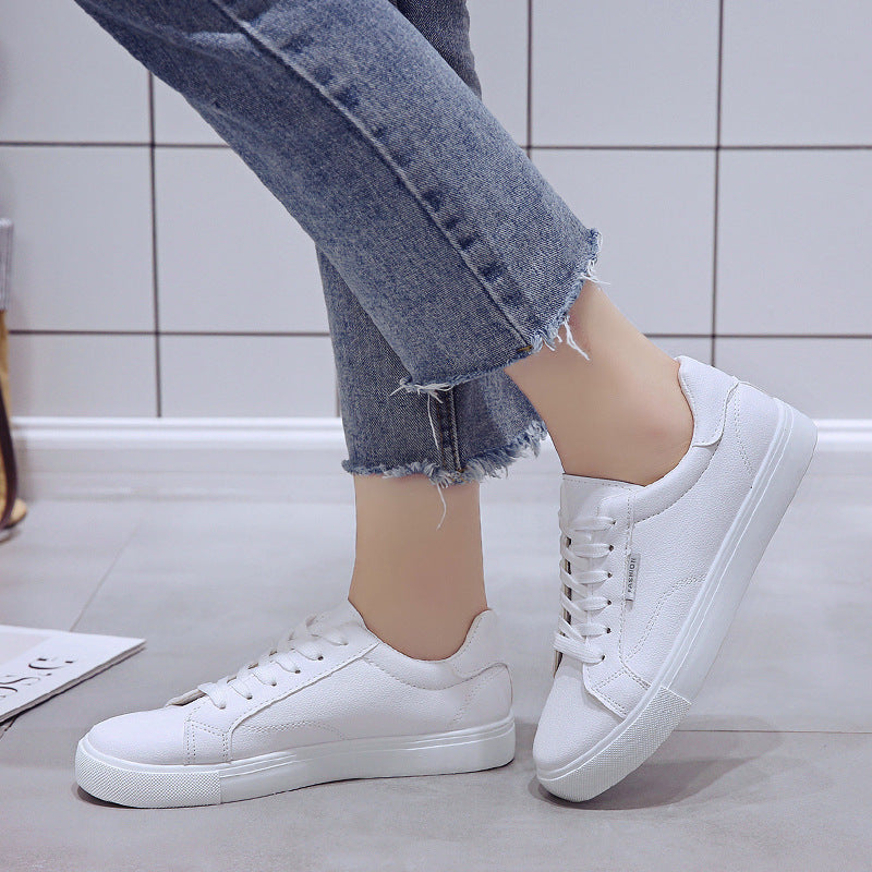 White Shoes Women's Flat Bottom women's Single Shoes Sneakers SH08210501