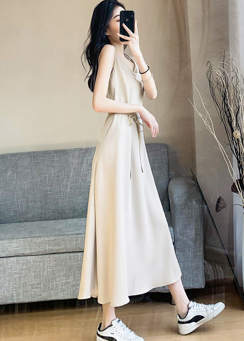 Summer Dresses for Women Sleeveless Loose Sling Maxi Dresses Casual Plain Cami Long Dress