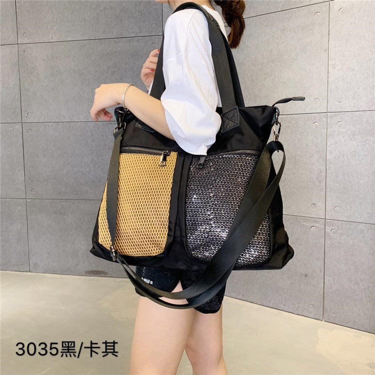 Large Shoulder Bag Simple Leisure Big Bag Nylon Mesh Shoulder Detachable Shoulder strap